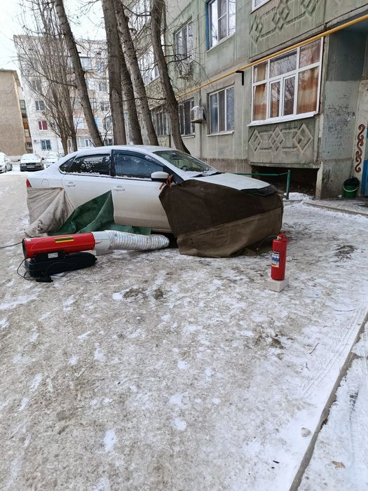 Отогрев авто подогрев согрев согреть авто дизельной пушкой