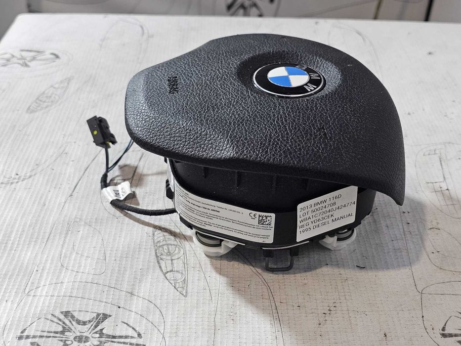 Airbag volan șofer BMW Seria 1 F20 F21 / Seria 3 F30 F31 2011-2019 2013 2.0d 105kW Cod OEM: 679133009, 6791330, 32306791330 (5E3)