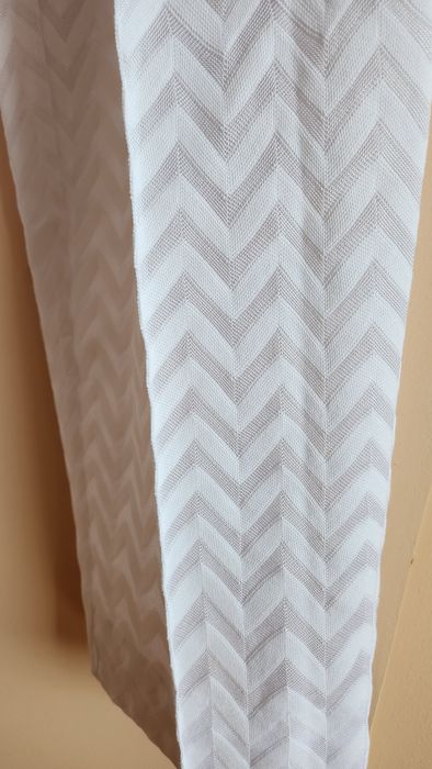 Бял панталон Missoni XS/S прав широк крачол ръб висока талия елегантен