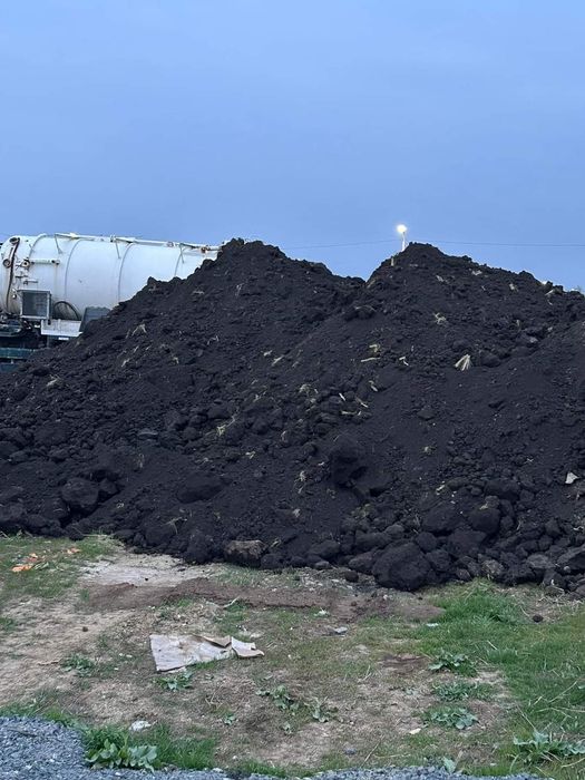 Pamant negru pentru flori și gazon .