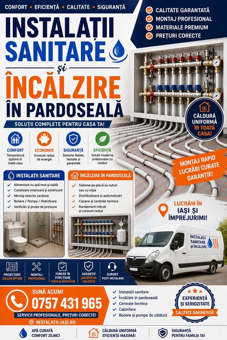 Instalații sanitare si incalzire in pardoseala