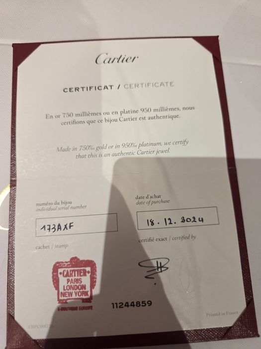 Cartier Обеци тип халки Juste un Clou – малък модел