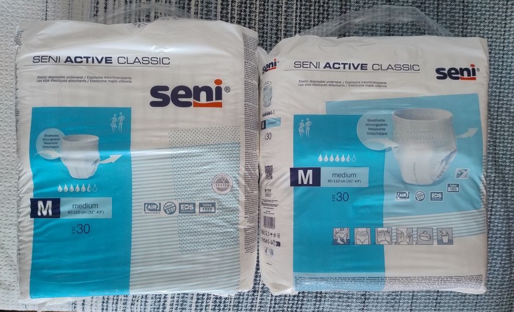 Scutece adulți tip chilot - Seni Active Classic Mediu