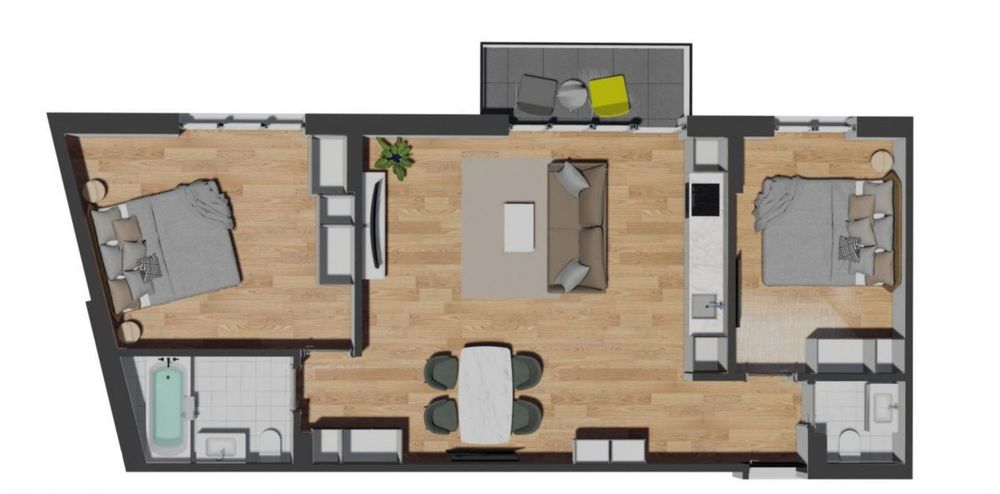 Vanzare Apartament 3 camere | Inaltime 2.8 m | Garaj |  In Zona Vivo_S