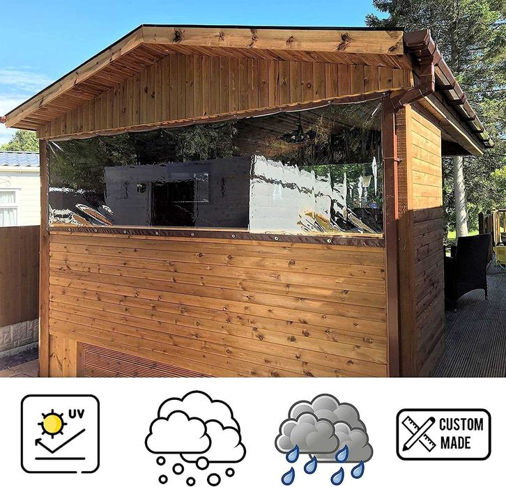 Изгодно!!! Прозрачен винил кристал Режем парчета! ветроупорни завеси