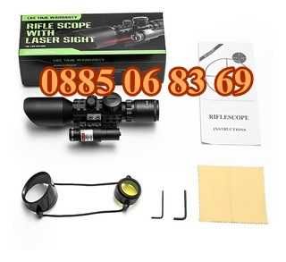 Оптика за пушка с лазерен прицел, оптически мерник 3-10x42Е