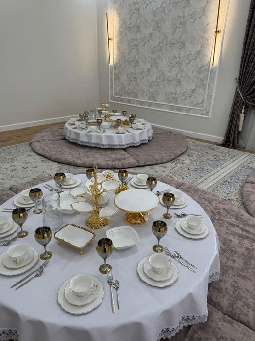 Стол көрпе/ ыдыстарымен на ПРОКАТ