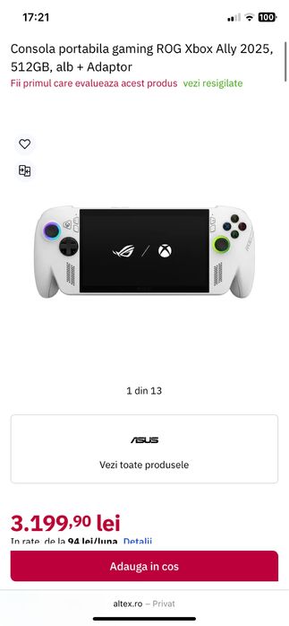 Consola ROG Xbox Ally de 512 GB