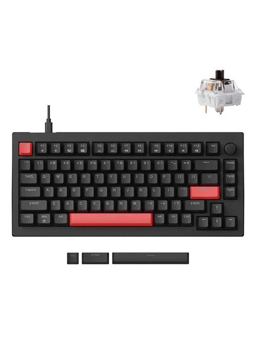 }Клавиатура механическая Lemokey X4 84Key, Keychron Red/Brown, Red led