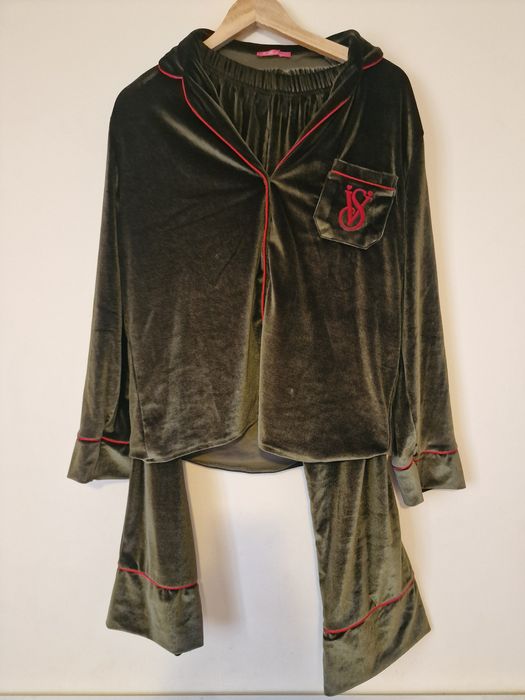 Зелена плюшена пижама Victoria's Secret L-XL