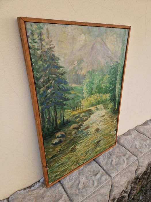 Иван Кънчев- Масло пейзаж платно- 1970 г.