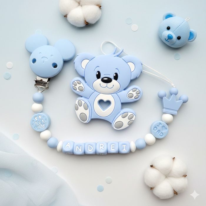 Lantisoare pentru suzeta / dentitie personalizate