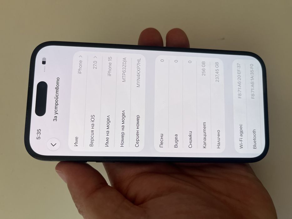 Iphone 15 256GB 89% bat