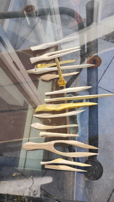 Игли за коса от естествено екзотично дърво лично от майстора