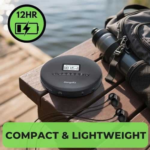 Нов Компактен CD/MP3 плейър с акумулатор и AUX за кола пътуване музика