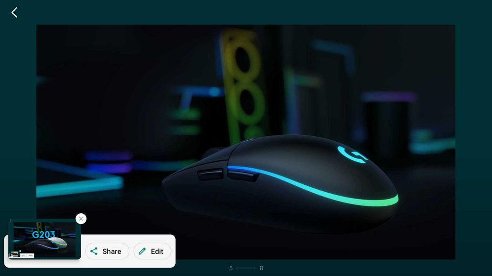 Mouse USB cu fir Logitech G203 Lightsync Optical 8000 DPI RGB Maus