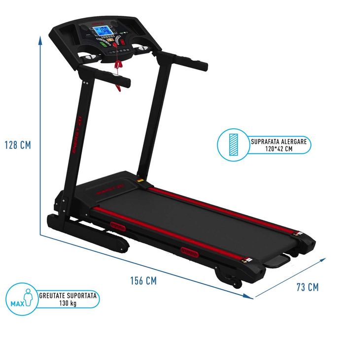 Banda de alergat cu inclinare automata Energy Fit MT10A, maxim 130kg