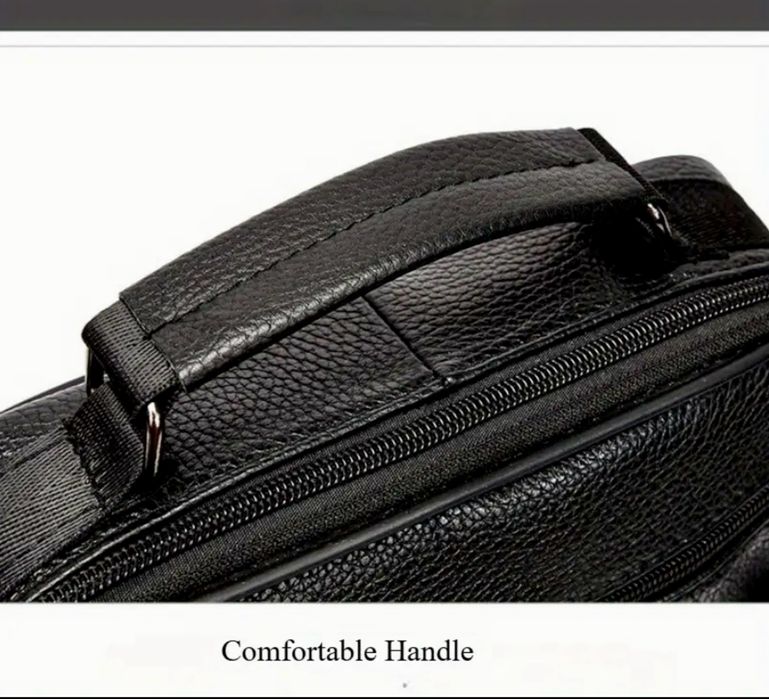 Мъжка кожена работна чанта/Елегантна и стилна, кафява естествена кожа!