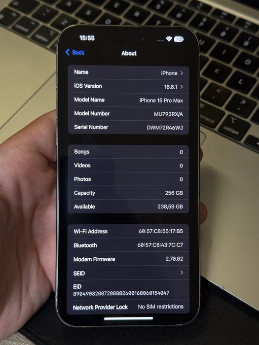 iPhone 15 Pro Max Natural Titanium 256Gb