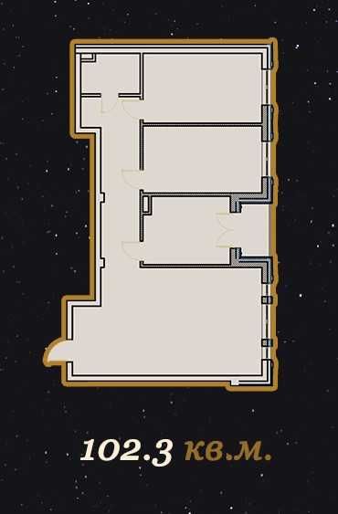 Квартира 102,3 кв.м в новостройке на Бадамзаре, на этапе строительства