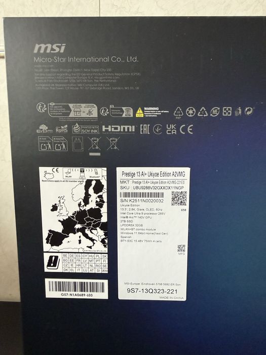 MSI Prestige 13 AI+ Ukiyoe Edition A2VMG – ediție specială – NOU/SIGILAT