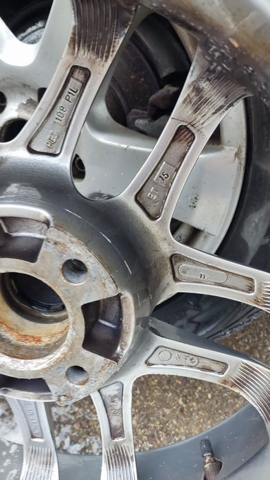 Лети джантите 4*108/17 с почти нови гуми