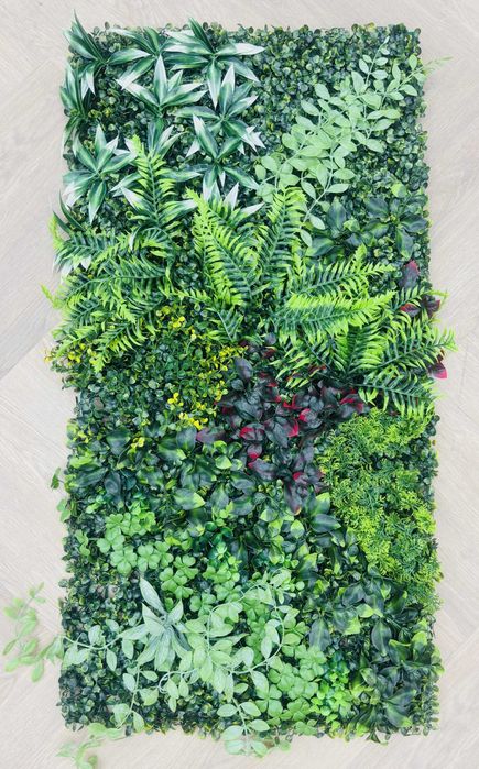 Зелена стенна декорация, Изкуствена трева, 50x100 см