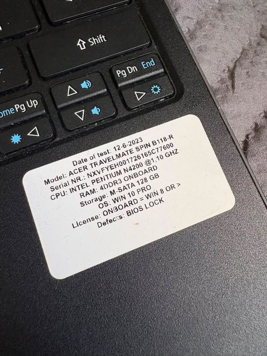 Лап топ Acer b118r