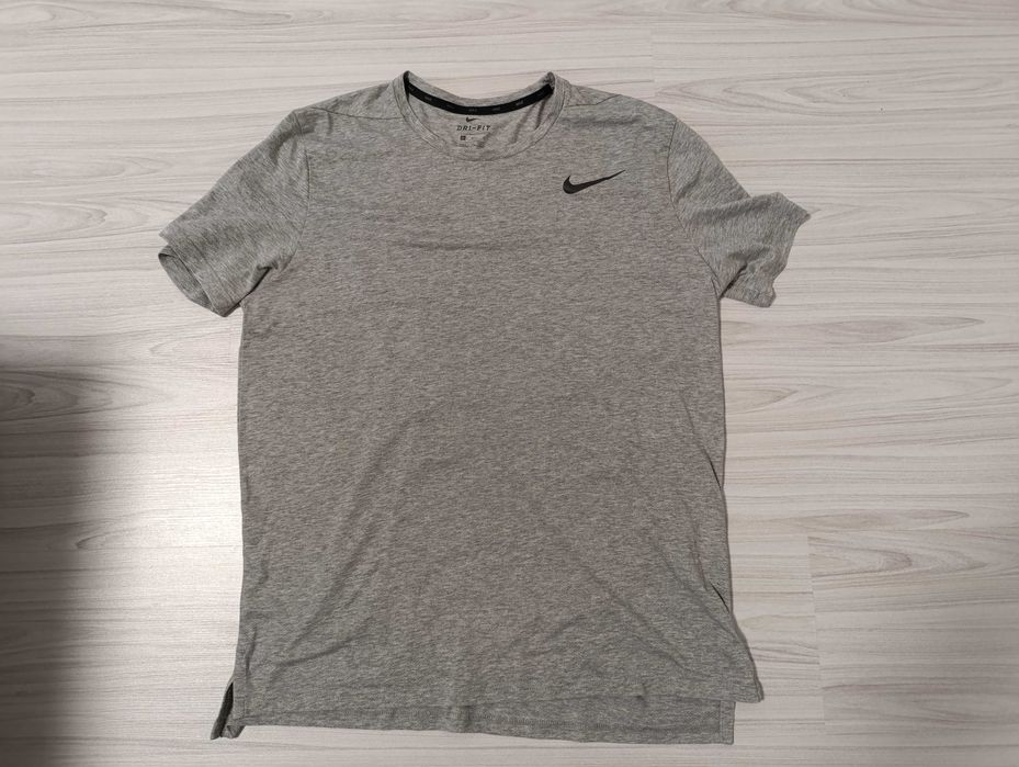 Nike, Спортна тениска Breathe Dri-Fit, Сив меланж, L размер