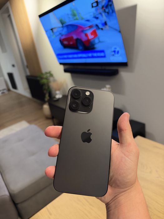 iPhone 14 pro max black baterie 100% + huse + folii