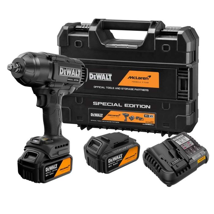Акумулаторен ударен гайковерт DeWALT DCF99MP2T McLaren F1, 18V, 1898Nm, 1/2″