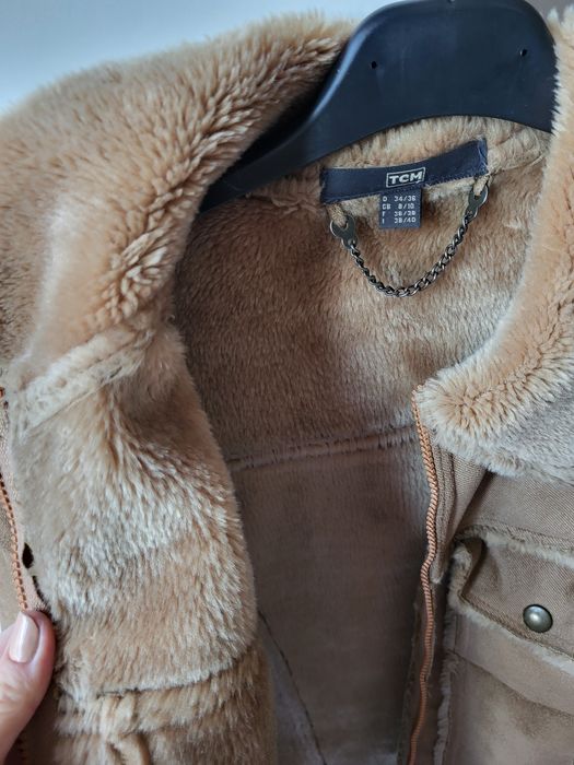 Geaca cu blana maro mărimea S/M