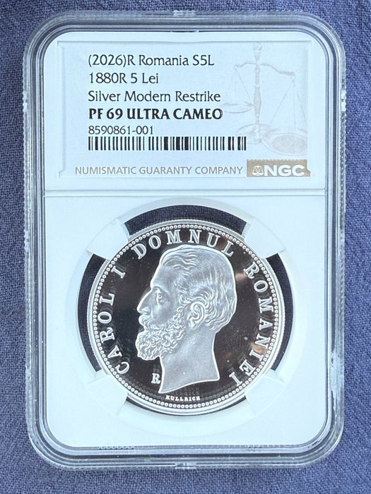 5 lei 2026 / 1880 BNR PF69 NGC
