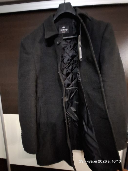 Мужко черно палто