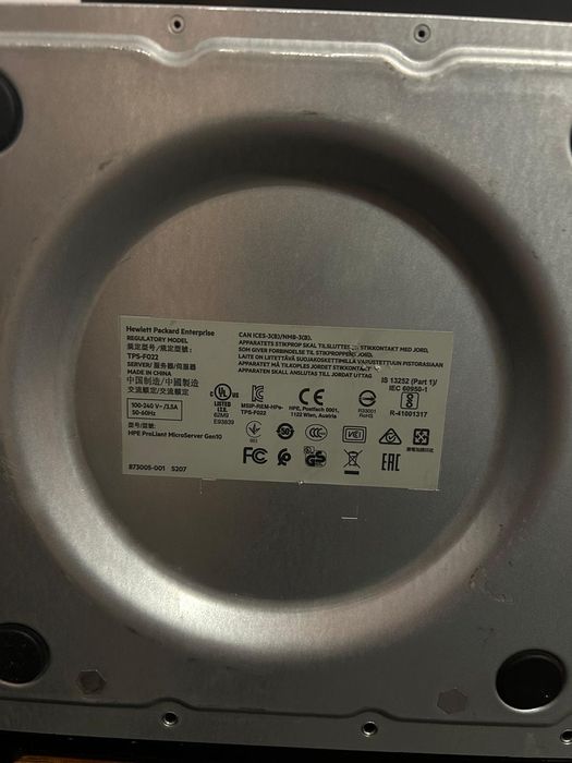 Hp ProLiant Microserver G10
