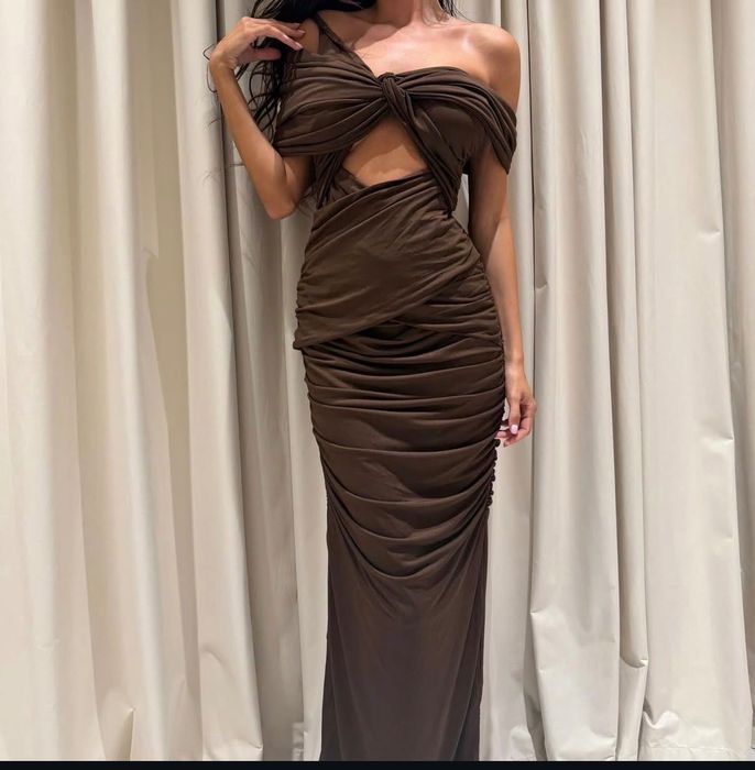 Дълга вечерна рокля/парти рокля с камъни