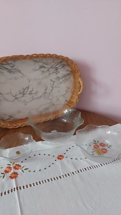 3 броя стъклени купи Arcoroc в отлично състояние