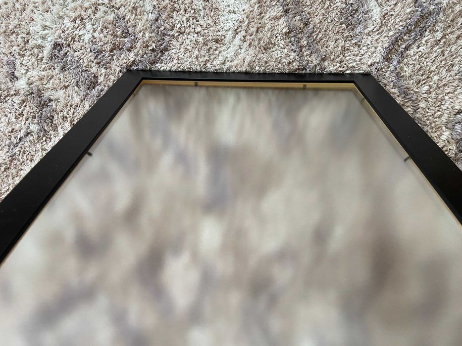 Дървена черна рамка за картина/колаж/снимка с матово стъкло. А3 формат