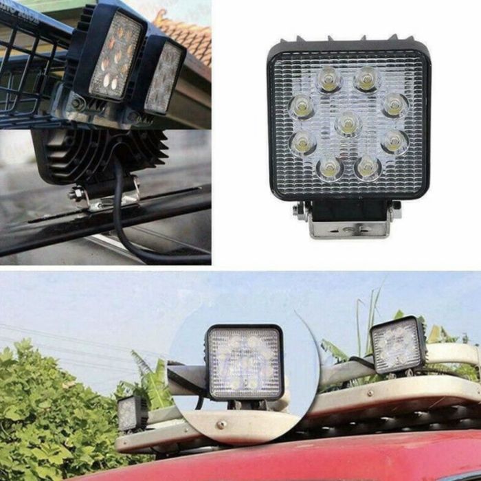 1 Брой Халоген Диоден Фар 27W LED Фар Работна Лампа