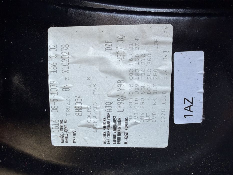 Ауди ТТ 1.8Т на части / audi TT 1.8t 180 AUQ