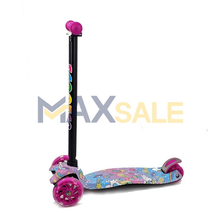 Детска тротинетка с 3 светещи колела Еднорози скутер колело триколка