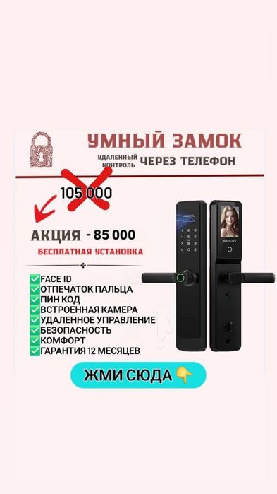 Электронный смарт замок с камерой.