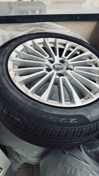 4buc cauciucuri vara+jante originale audi