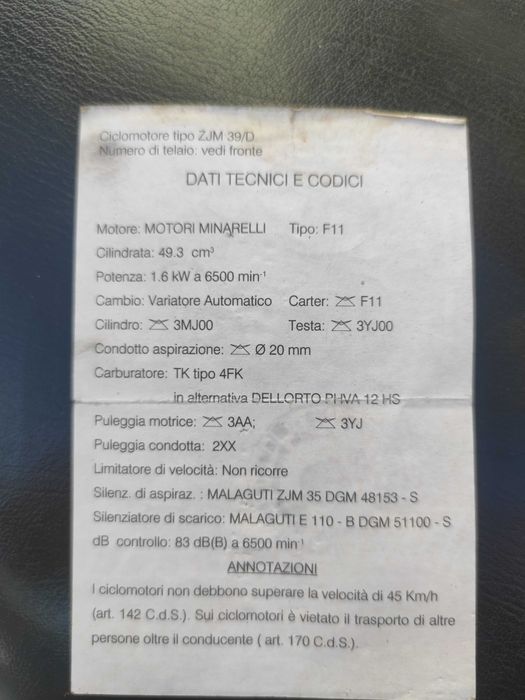 Vând scuter malaguti f10 2t 49cc
