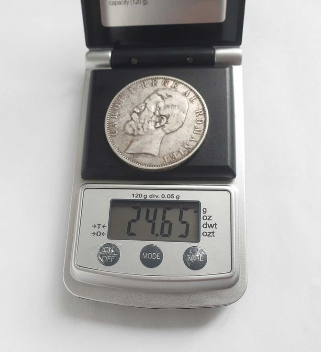 Moneda 5 lei 1883 argint