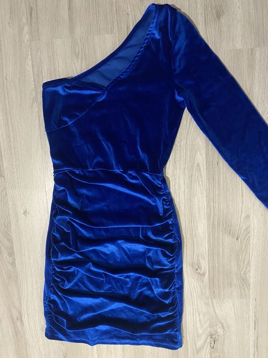 Дамска Синя Къса Рокля