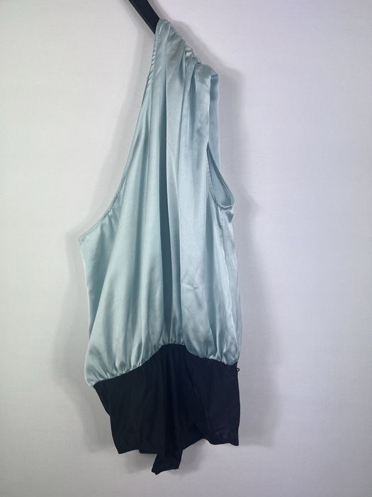 PINKO боди с едно рамо в синьо и черно