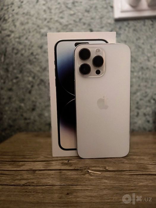 iPhone 14proMax 
Rangi. Oq
Batariya 77% 
100% hamma joyi ishlaydi usta