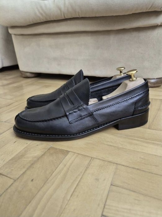 Pantofi de lux Handmade, Saxone of Scotland Arran Loafers - 42