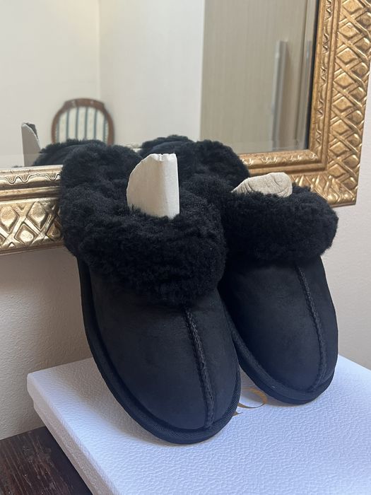 Papuci de casă, piele naturală și blană (lână), Bullboxer